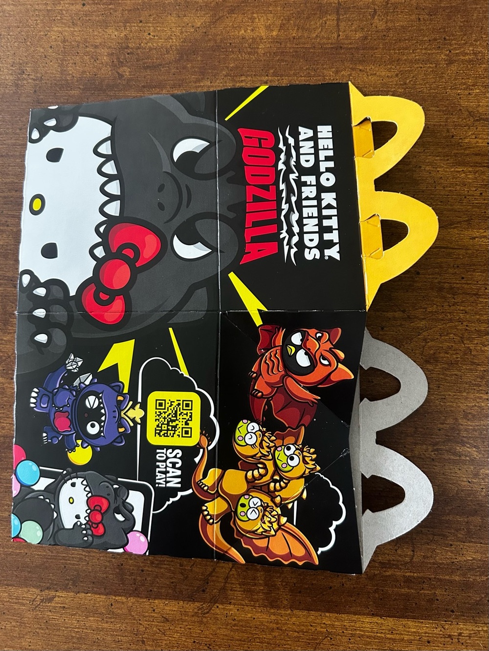 Mc Donald’s 2026 Hello Kitty x Godzilla Happy Meal EMPTY FLAT BOX ONLY
